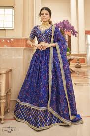 blue lehenga